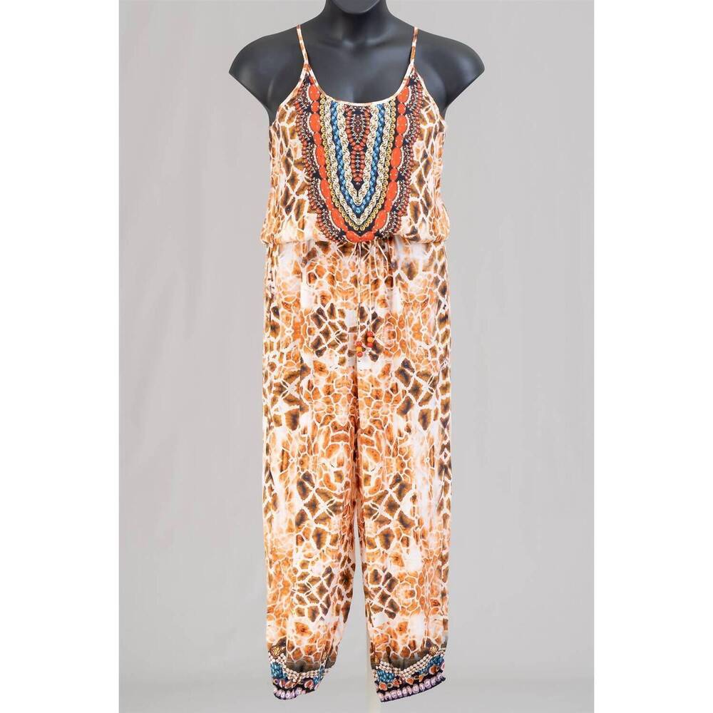 NEW TRUE COLORS women's vibrant muse jumpsuit in orange